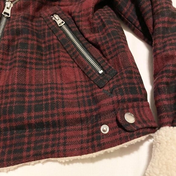 American Eagle Outfitters Womens Size Small Plaid Wool Blend Jacket Coat - Picture 6 of 16